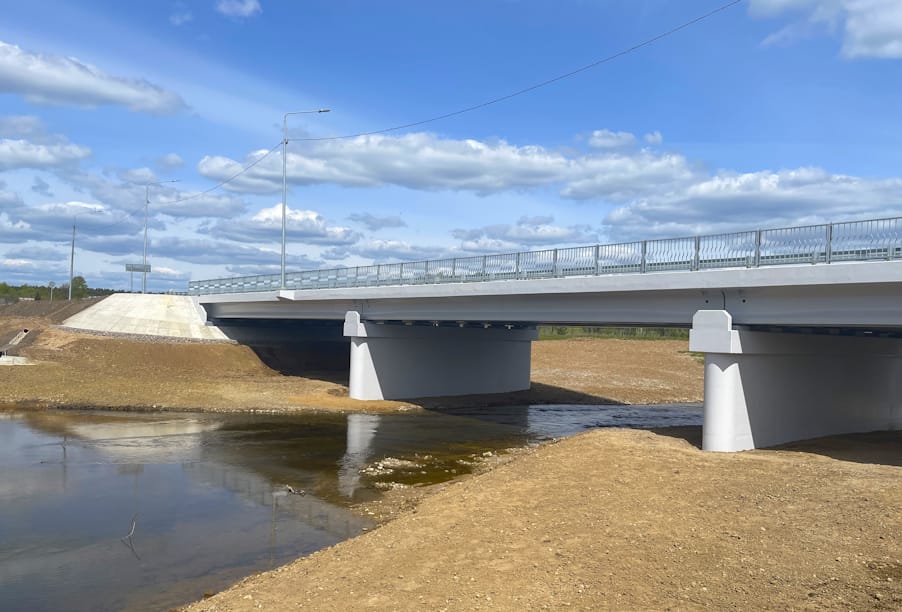 В Тверской области отремонтировали мост через реку Тьму